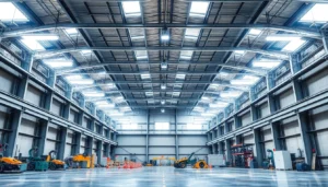 Moderne LED-Industriehallenbeleuchtung mit gleichmäßiger Ausleuchtung