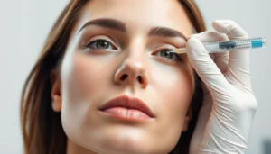 Botox Behandlung für glatte Haut: Medizinische Injektion durch Facharzt in Zürich, sichtbare Sorgfalt und Professionalität.