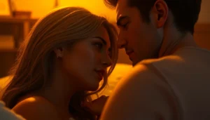 Detailed NSFW AI scene showcasing a hyper-realistic digital intimacy in a cinematic style, emphasizing emotional depth and visual fidelity for safe exploration.