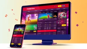 Reddy Anna Book platform in action with vibrant sports betting screens and live casino games, highlighting user engagement and advanced features.