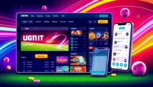Laser247 Online platform in action, displaying live sports betting and casino games on a responsive device, highlighting security and user engagement for accessible online gambling.