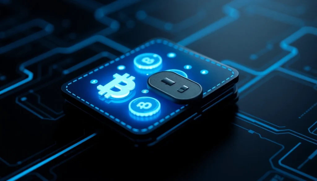 Secure crypto wallet interface with visible private keys and digital assets for safe management