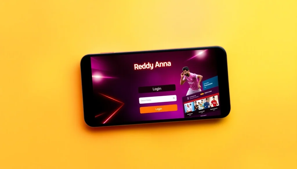 Secure Reddy Anna Login screen shown on a mobile device, highlighting ease of access to sports betting and casino services for Indian users.