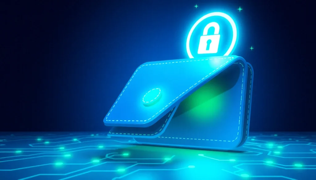 A user securely accessing a crypto wallet app on a smartphone, highlighting safety and ease of