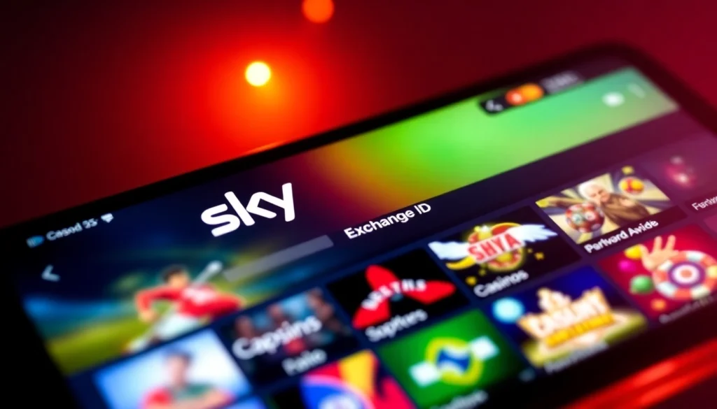 Sky Exchange Id registration process shown on a mobile device, highlighting ease and security for online betting users in India.