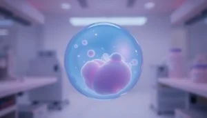 High-quality image of a blastocisti undergoing assisted reproduction in a laboratory setting