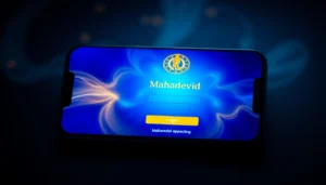 Mahadev book login screen on mobile device showcasing secure betting platform with easy access