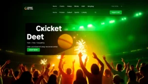 Cricbet99 com online cricket betting platform with vibrant sports graphics and user interface
