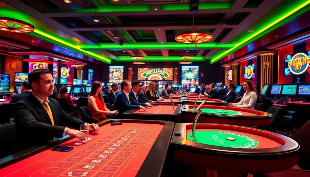 High-quality image showcasing canl casino siteleri with professional dealers and digital gaming